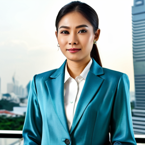 Home 17 법률자문가의 직무 환경 - **Subject:** A confident Thai businesswoman in a modern office. **Clothing:** Wearing a stylish and ...