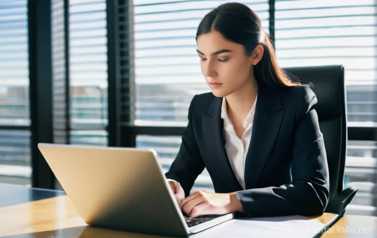 법률 실무 경험 쌓는 법 - **Prompt:** A bright and modern law office, bustling with activity. In the foreground, a young, prof...