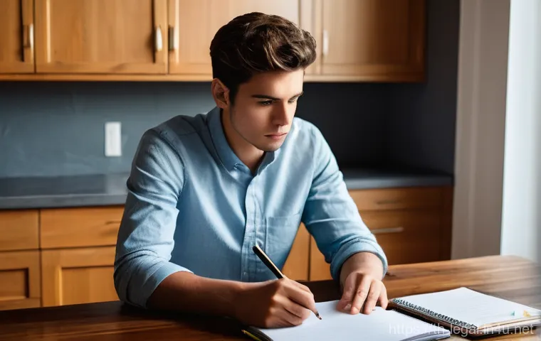 법률자문가의 법률 분석법 - **Prompt 1: Initial Confusion and Seeking Guidance**
    "A young adult, male or female, sits at a w...