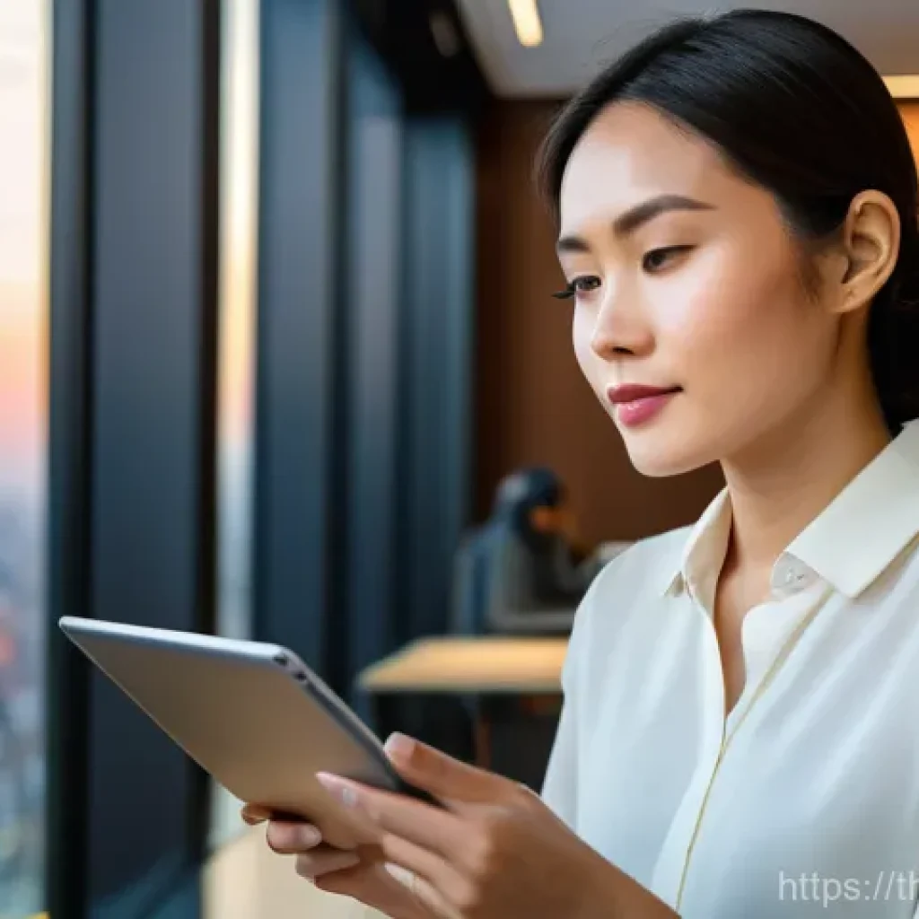 법률 이직 준비 과정 - **Prompt:** A sophisticated Thai female lawyer in her early 30s, dressed in a chic yet professional ...