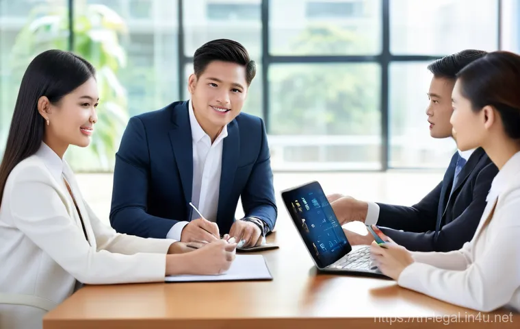 법률 자문가의 법적 서식 관리법 - **Prompt:** A young, determined Thai female lawyer, dressed in professional business attire (blouse ...