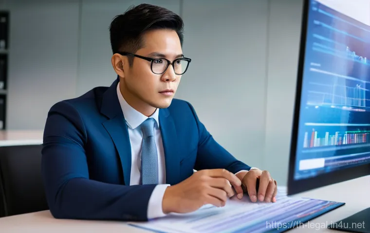 법률 자문가의 경력 변화 패턴 - **Prompt:** A young, confident Thai female lawyer, dressed in a stylish yet professional blazer and ...
