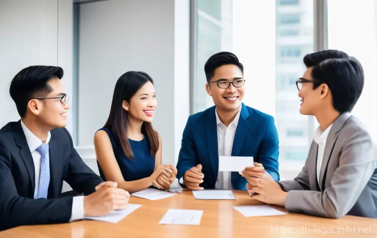 법률자문가로서의 지속적인 발전 - **Prompt:** A sharp, modern Thai lawyer, female or male, in a stylish professional suit, sitting at ...